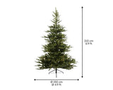 Kunstkerstboom met afmetingen: 210 cm hoog en 150 cm breed