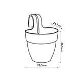 Elho - vibia campana easy hanger small zijdewit