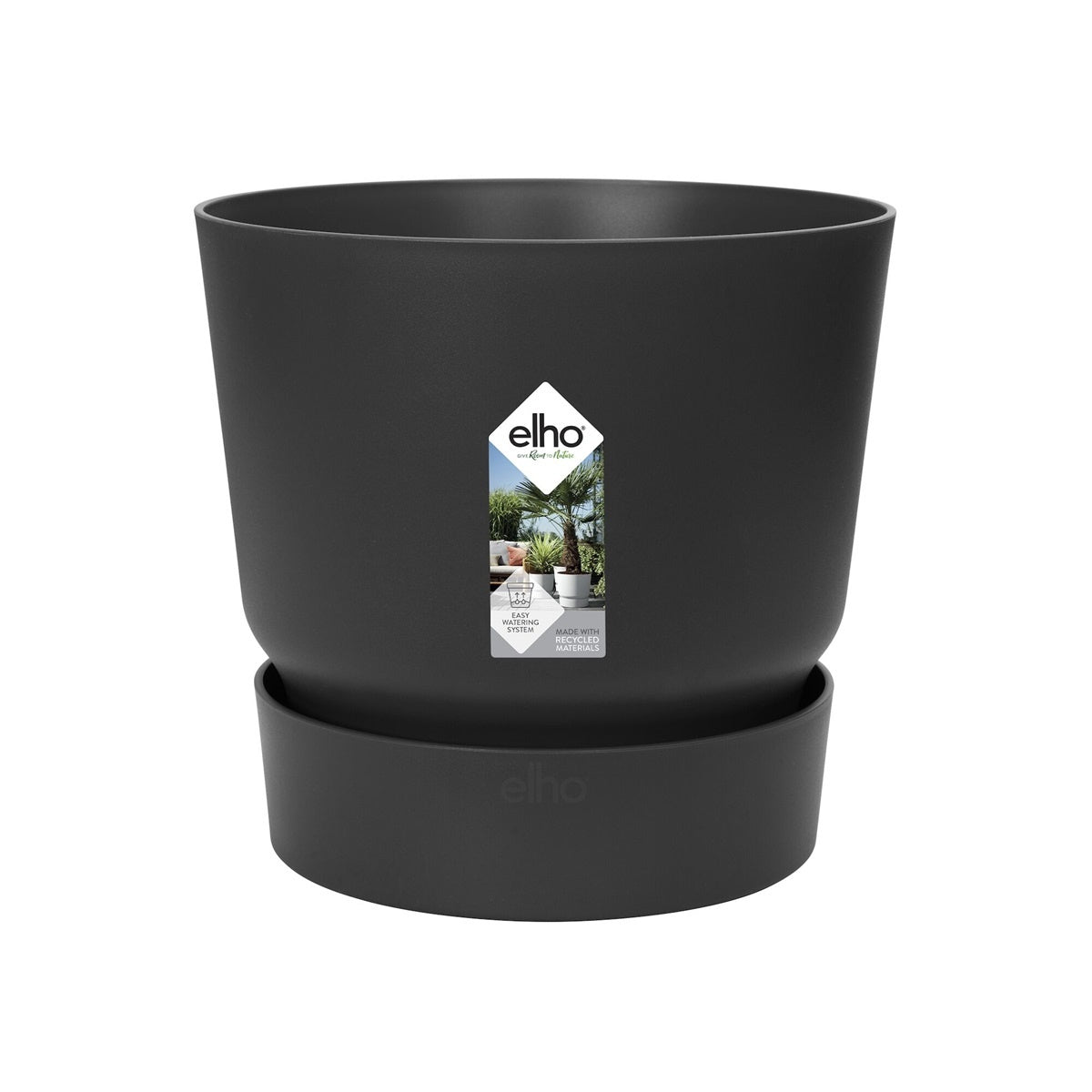 Elho - Greenville Rond | Zwartart | 25 C