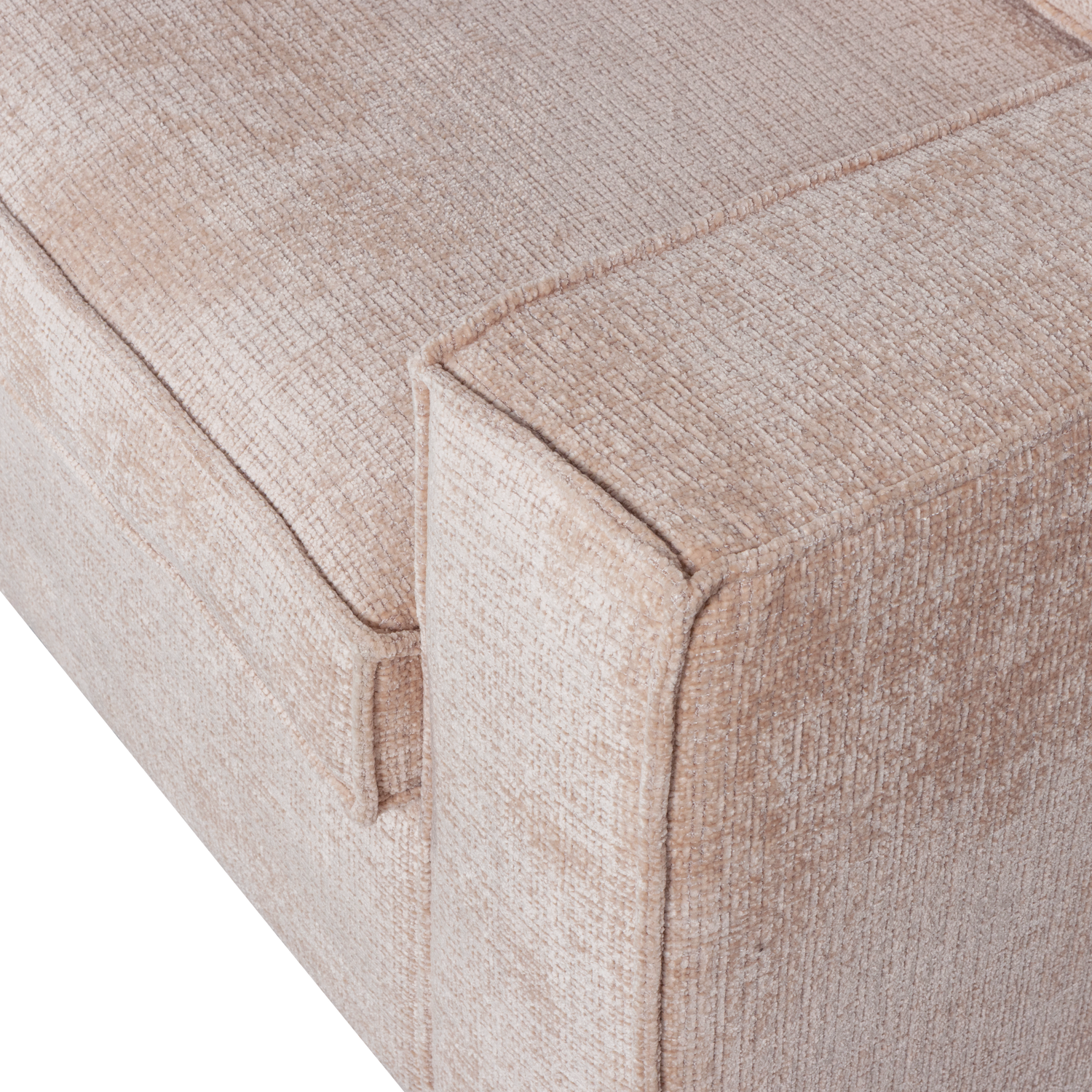 HAJO HOEKBANK LINKS CHENILLE ZAND