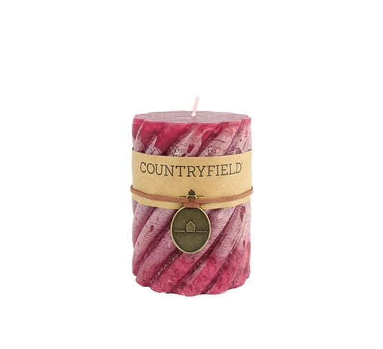 Kaars spiraal ro Tonnie L paars - Countryfield