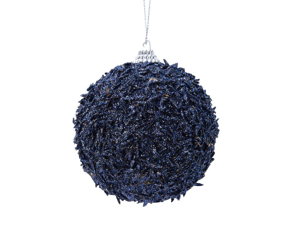 Kerstbal foam glitter glitter