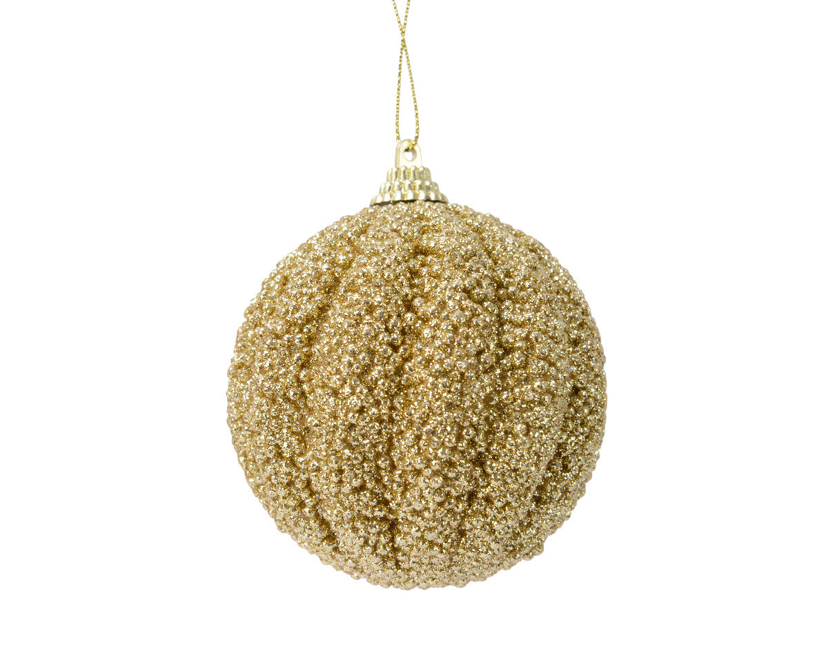 Kerstbal foam glitter glitter