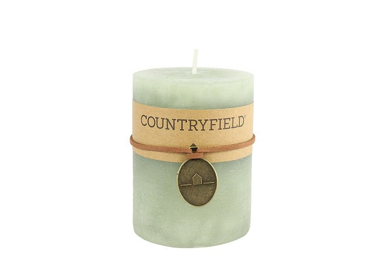 Kaars effen ro Tonnie S licht groen Turquoise - Countryfield