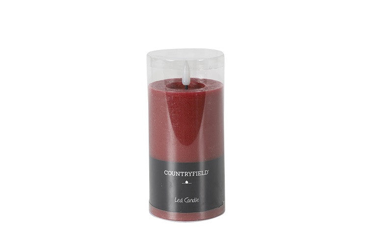 Stompkaars rustiek Ø7,5CM LED ro Lyon M rood-L7,5B7,5H12,5CM