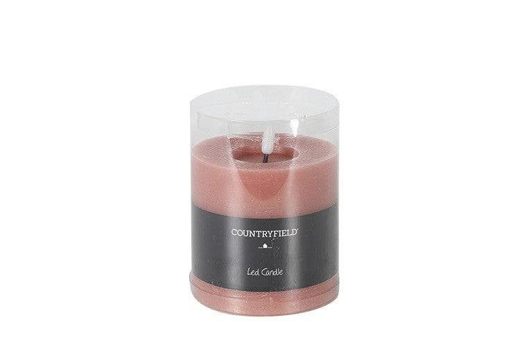 Stompkaars rustiek Ø10CM LED ro Lyon S roze-L10B10H10CM