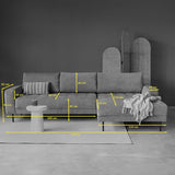 OREO met chaise longue links - Legend 2 Natural
