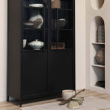 EXHIBIT VITRINEKAST METAAL ZWART