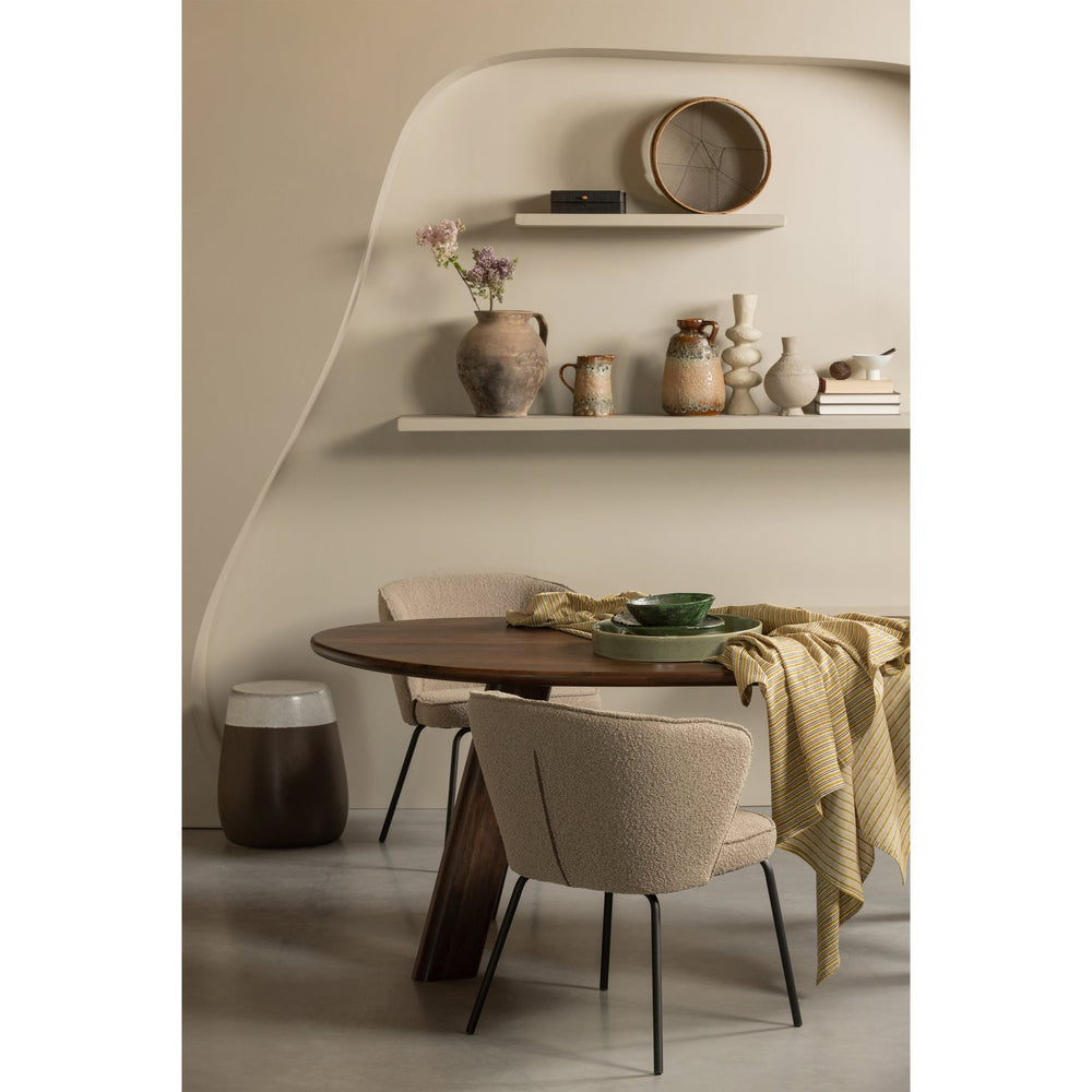 ROUNDLY EETTAFEL/BUREAU 200X100 CM MANGOHOUT DONKERBRUIN