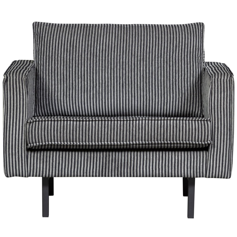 RODEO FAUTEUIL STREEP ZWART/GRIJS