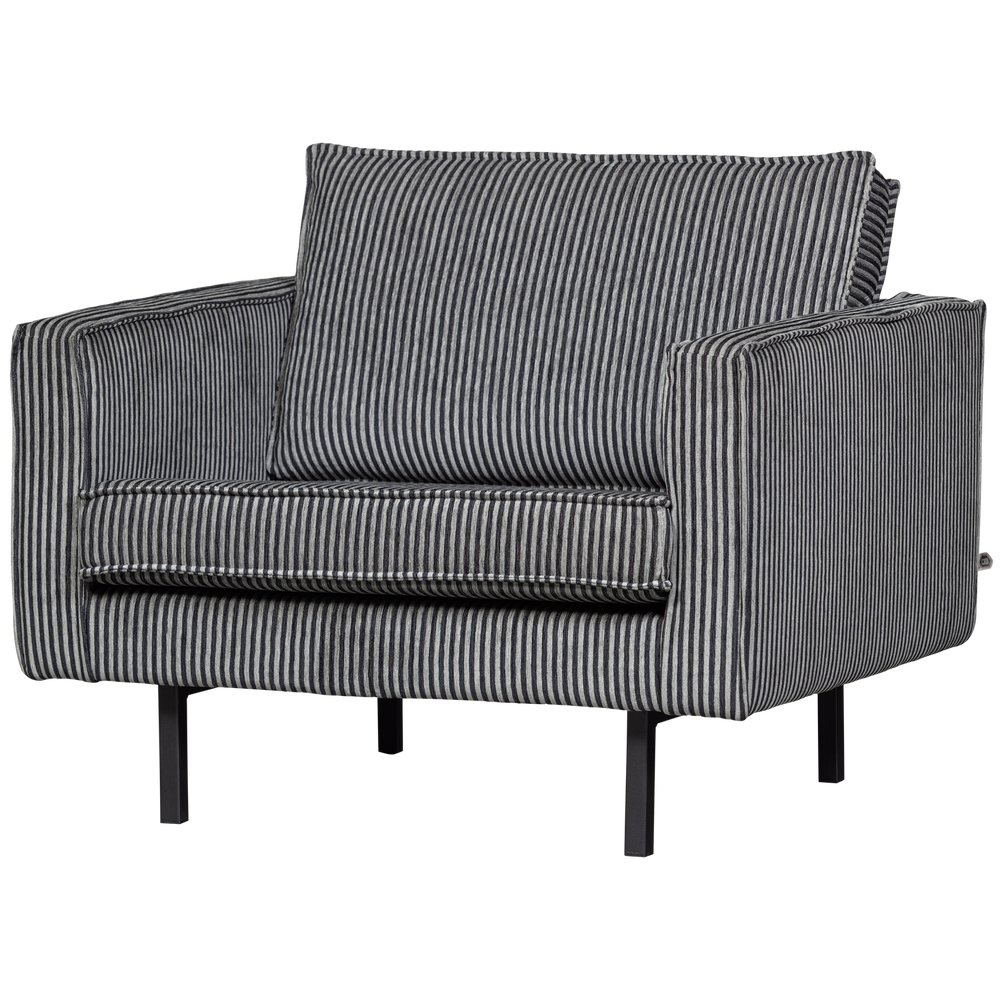 RODEO FAUTEUIL STREEP ZWART/GRIJS