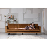 RODEO 3-ZITS BANK VELVET HONINGGEEL