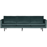 RODEO 3-ZITS BANK VELVET GROENBLAUW