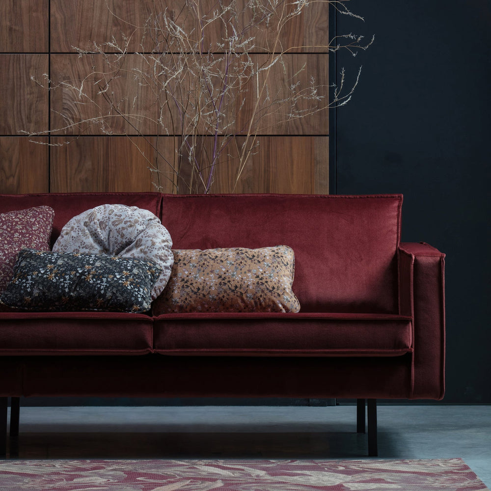 RODEO 3-ZITS BANK VELVET KASTANJEBRUIN