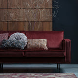 RODEO 3-ZITS BANK VELVET KASTANJEBRUIN