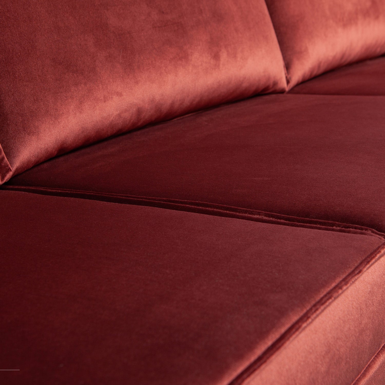 RODEO 3-ZITS BANK VELVET KASTANJEBRUIN