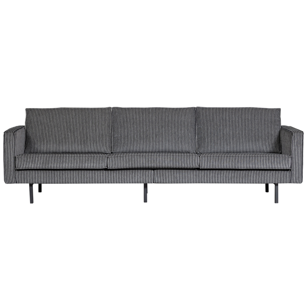 RODEO 3-ZITS BANK STREEP ZWART/GRIJS