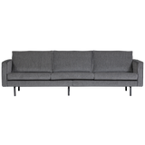 RODEO 3-ZITS BANK STREEP ZWART/GRIJS