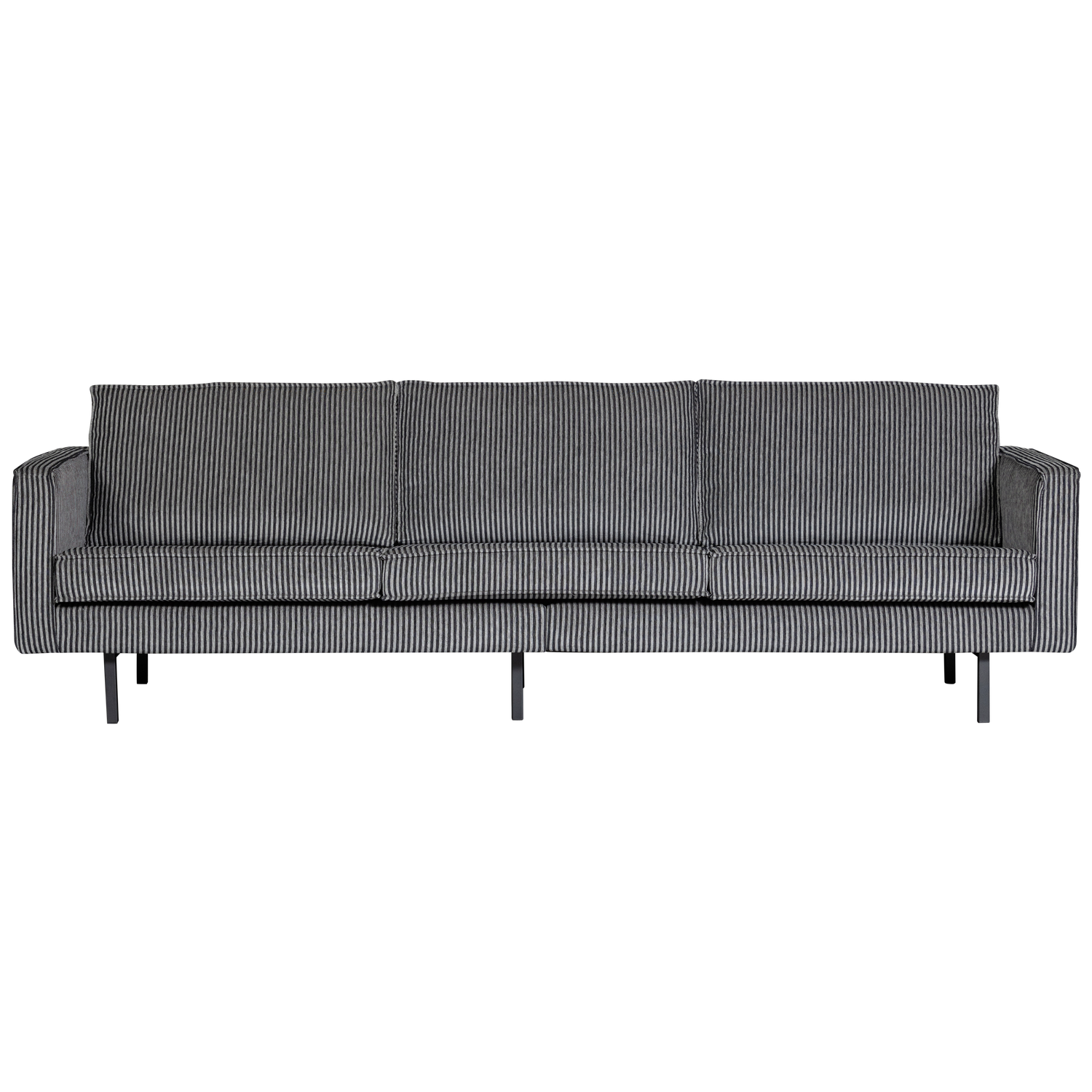 RODEO 3-ZITS BANK STREEP ZWART/GRIJS