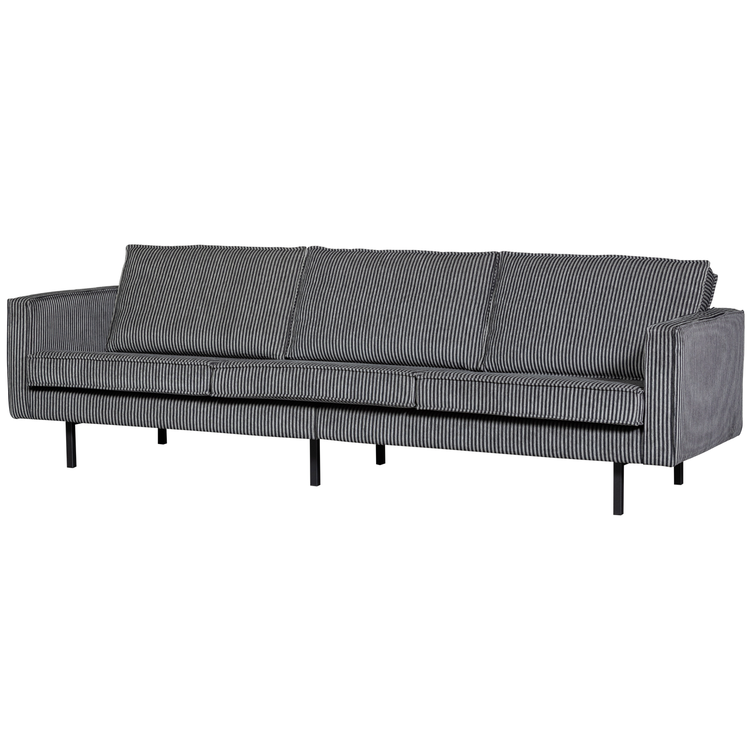 RODEO 3-ZITS BANK STREEP ZWART/GRIJS