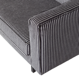 RODEO 3-ZITS BANK STREEP ZWART/GRIJS