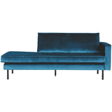 RODEO DAYBED RECHTS VELVET BLAUW