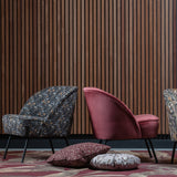 VOGUE FAUTEUIL VELVET BOUQUET ZWART