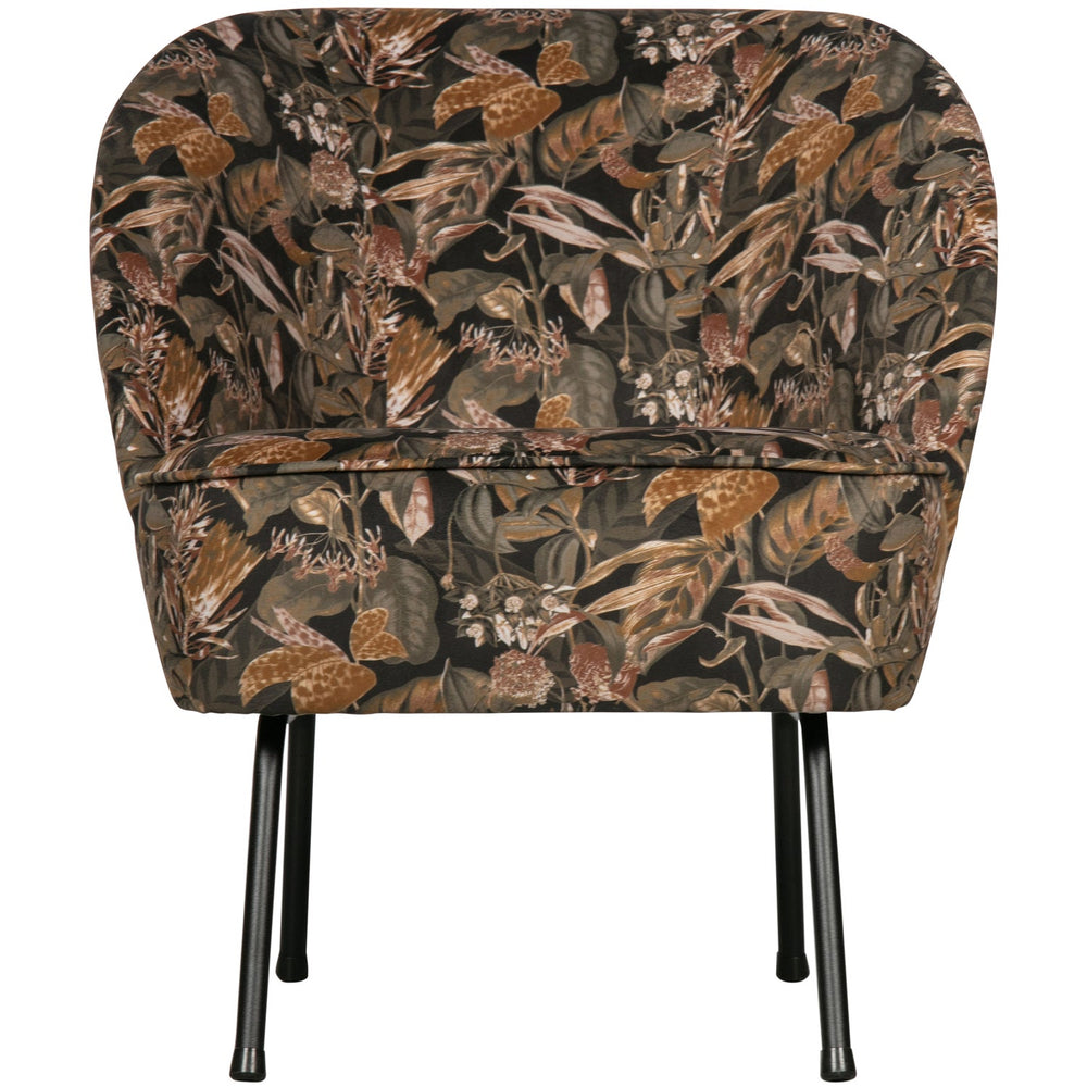 VOGUE FAUTEUIL VELVET BOUQUET ZWART