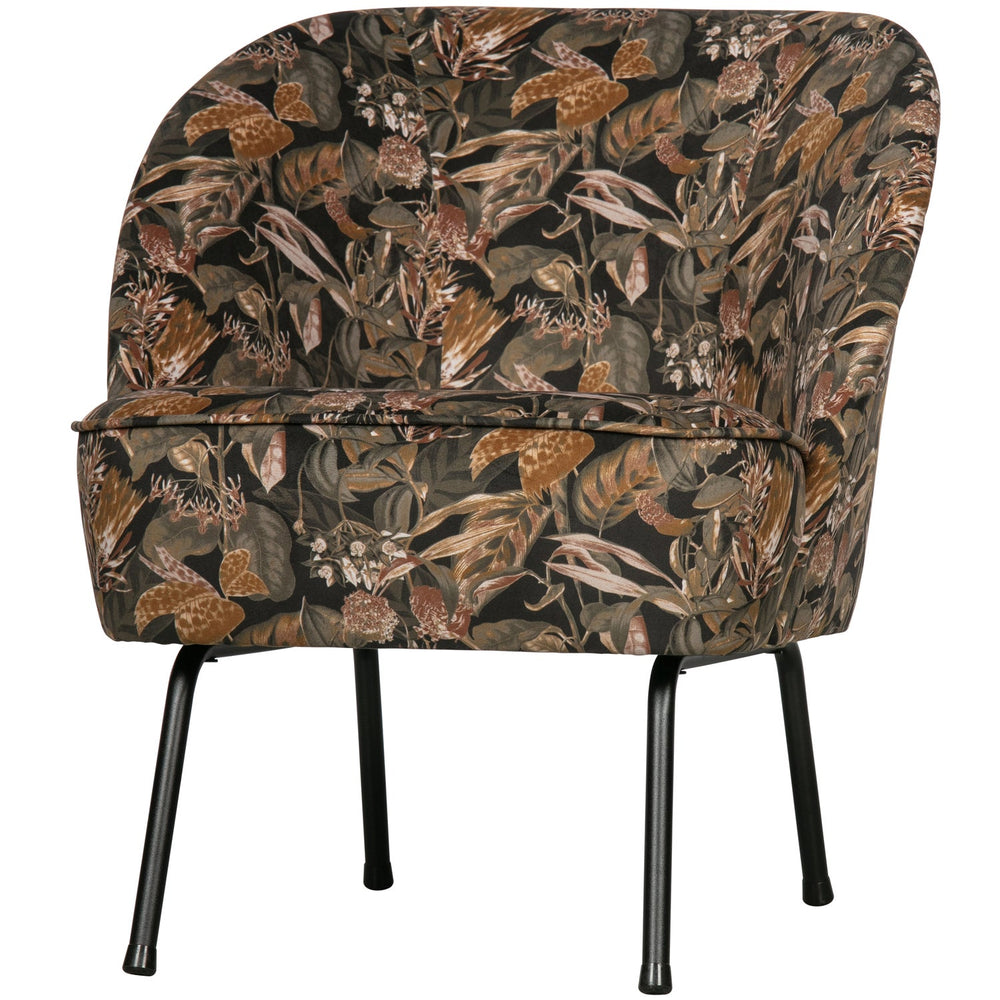 VOGUE FAUTEUIL VELVET BOUQUET ZWART