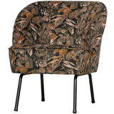 VOGUE FAUTEUIL VELVET BOUQUET ZWART