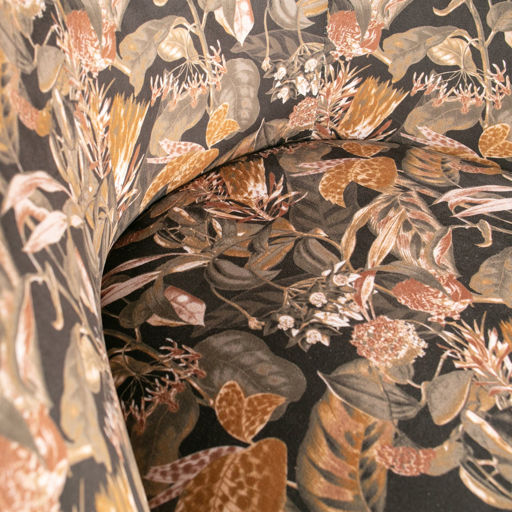VOGUE FAUTEUIL VELVET BOUQUET ZWART