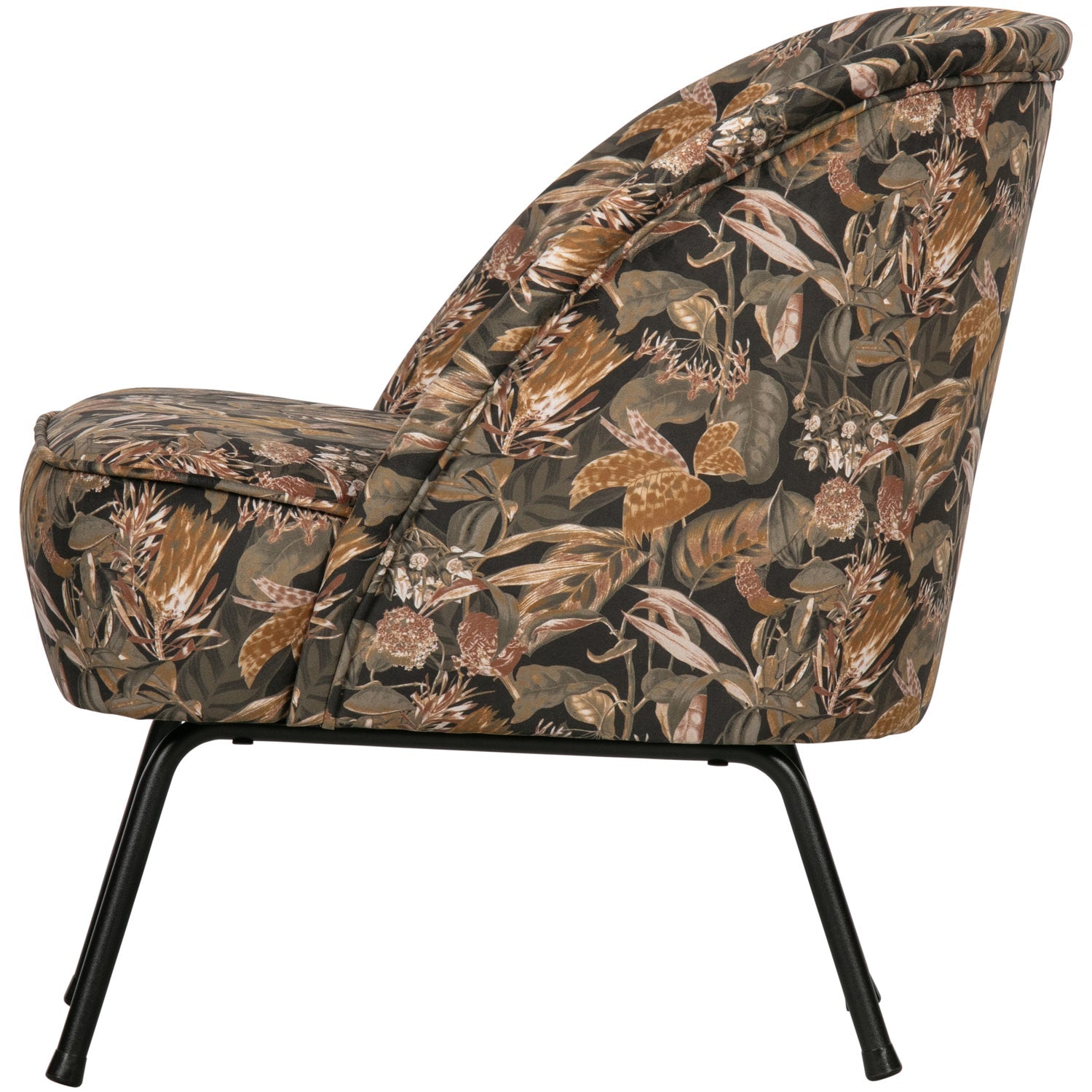 VOGUE FAUTEUIL VELVET BOUQUET ZWART