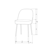 VOGUE EETKAMERSTOEL BOUCLE NOUGAT