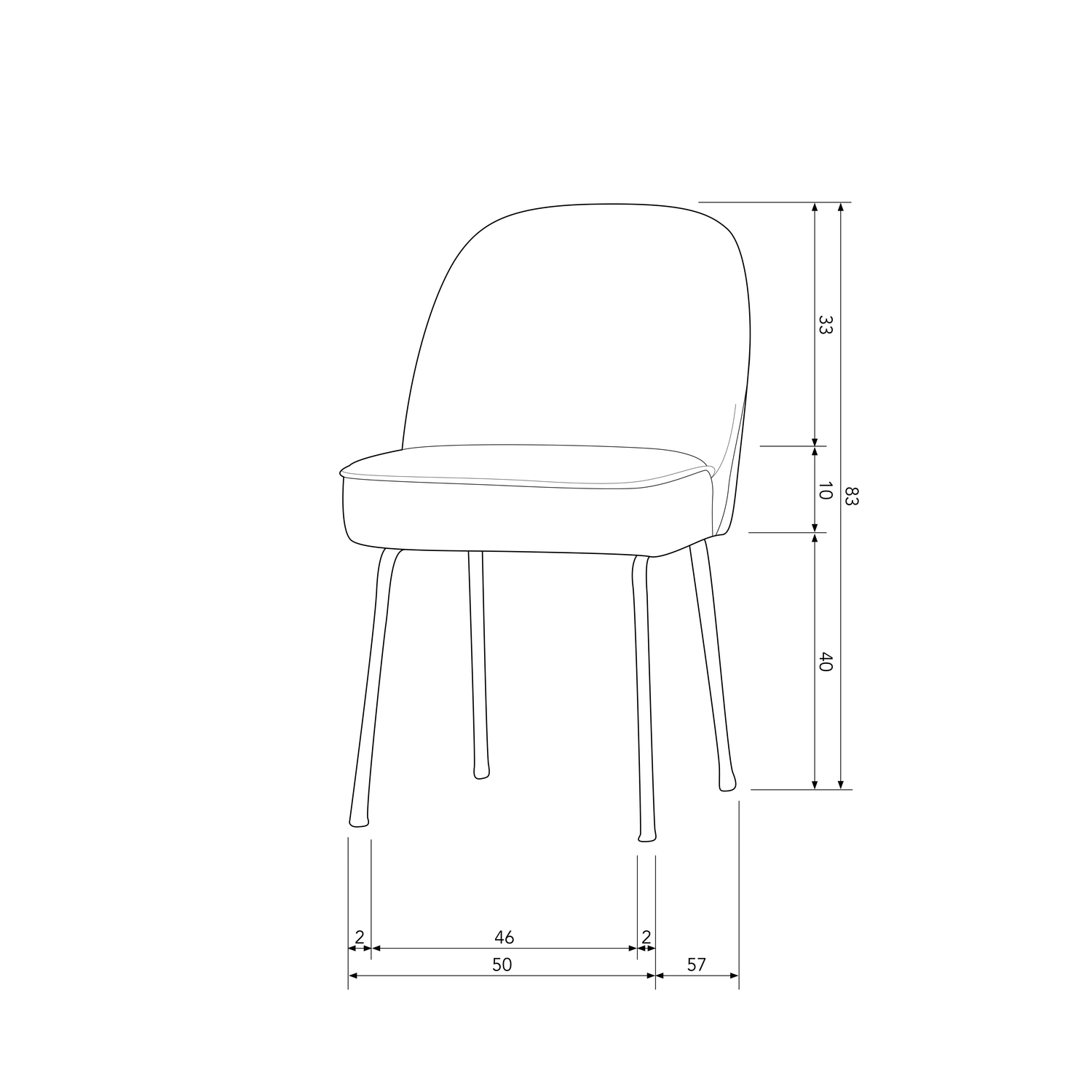 VOGUE EETKAMERSTOEL BOUCLE NOUGAT