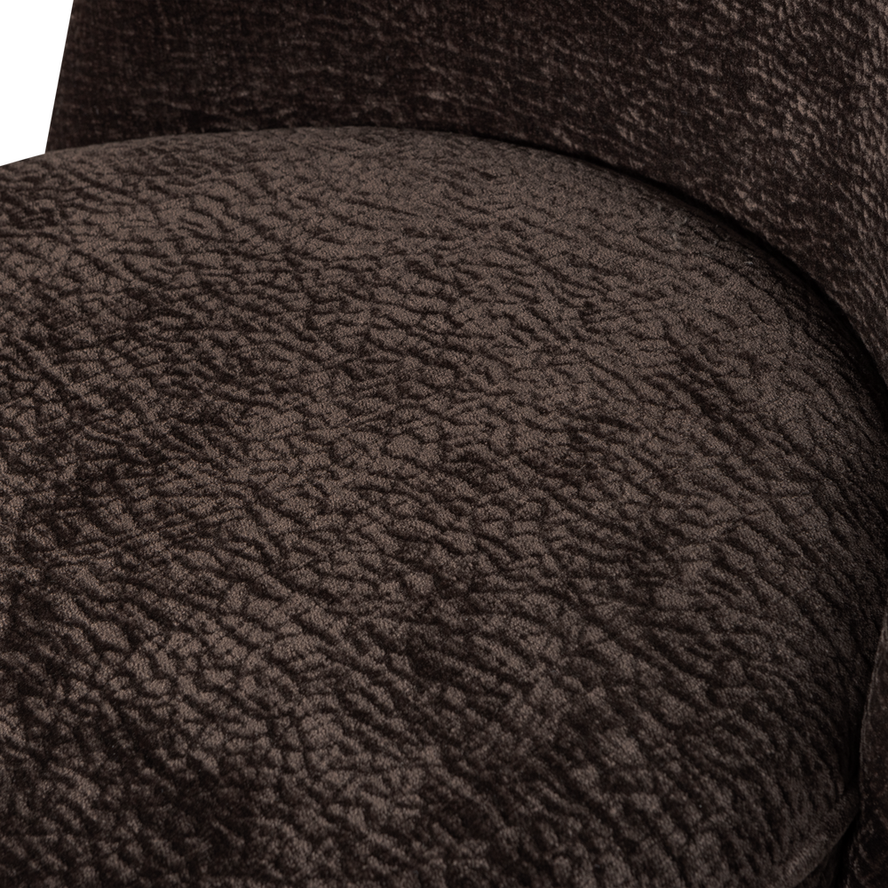 VOGUE EETKAMERSTOEL 3D CHENILLE DONKERBRUIN