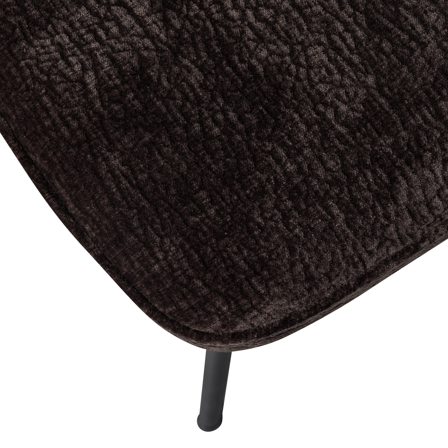 VOGUE EETKAMERSTOEL 3D CHENILLE DONKERBRUIN