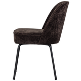 VOGUE EETKAMERSTOEL 3D CHENILLE DONKERBRUIN