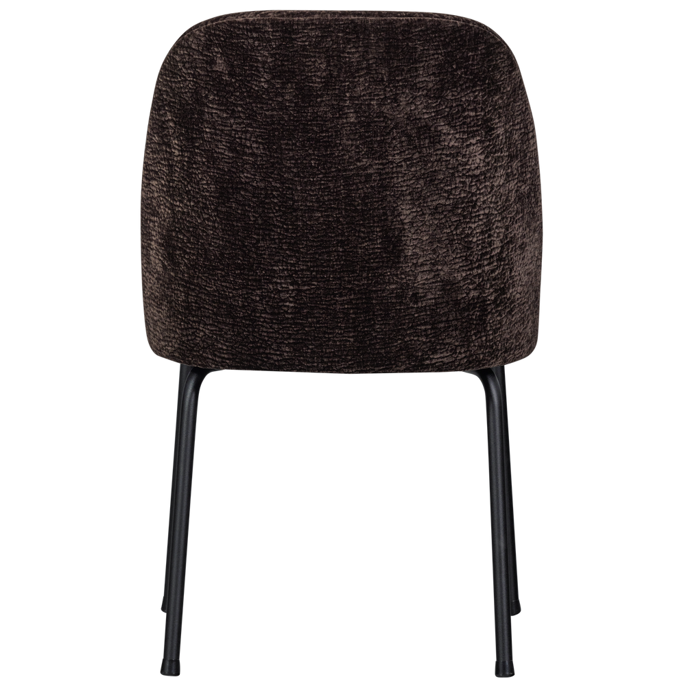 VOGUE EETKAMERSTOEL 3D CHENILLE DONKERBRUIN