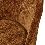 VOGUE EETKAMERSTOEL 3D CHENILLE MIDDENBRUIN CHROME POOT