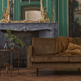 RODEO 3-ZITS BANK VELVET HONINGGEEL