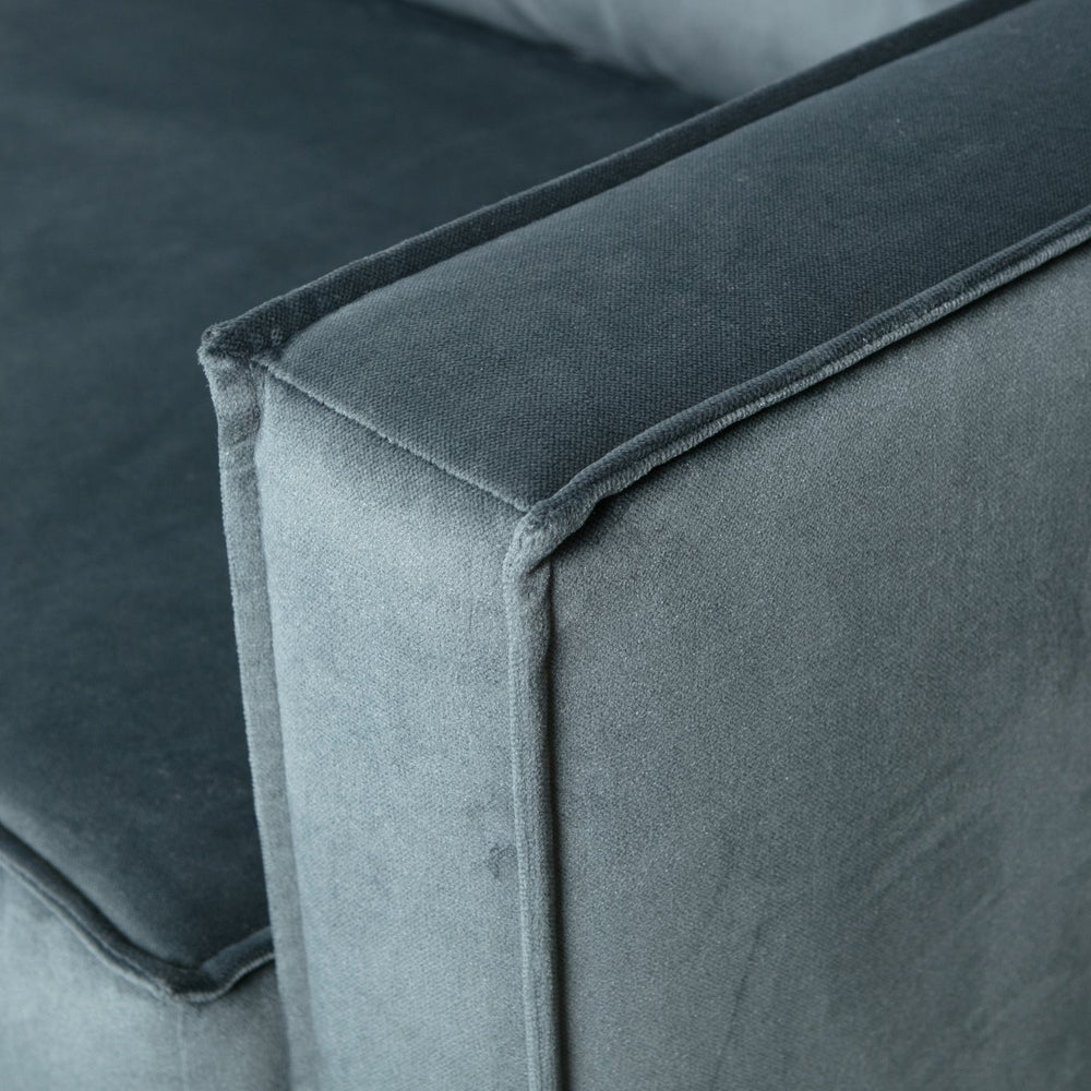 RODEO HOEKBANK LINKS VELVET GROENBLAUW