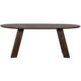 ROUNDLY EETTAFEL/BUREAU 200X100 CM MANGOHOUT DONKERBRUIN