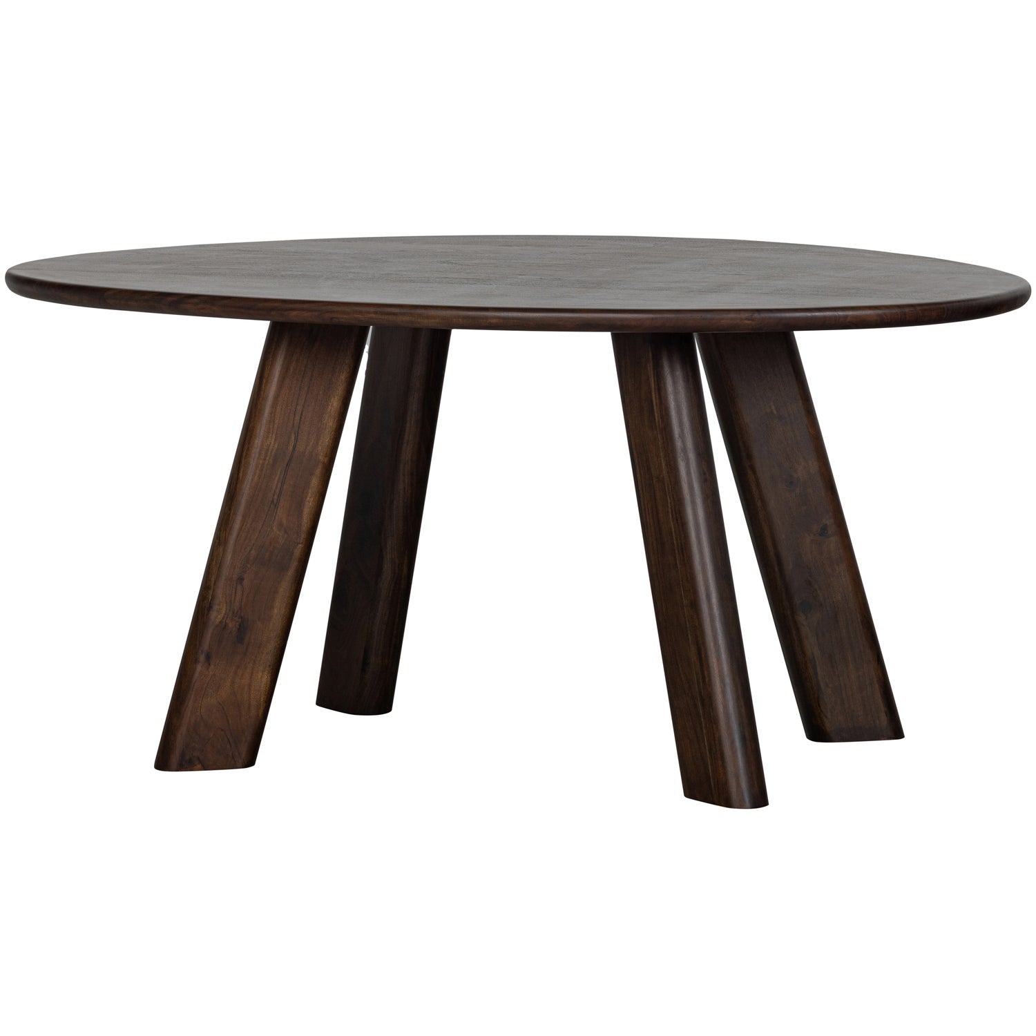 ROUNDLY EETTAFEL/BUREAU 160X110 CM MANGOHOUT DONKERBRUIN