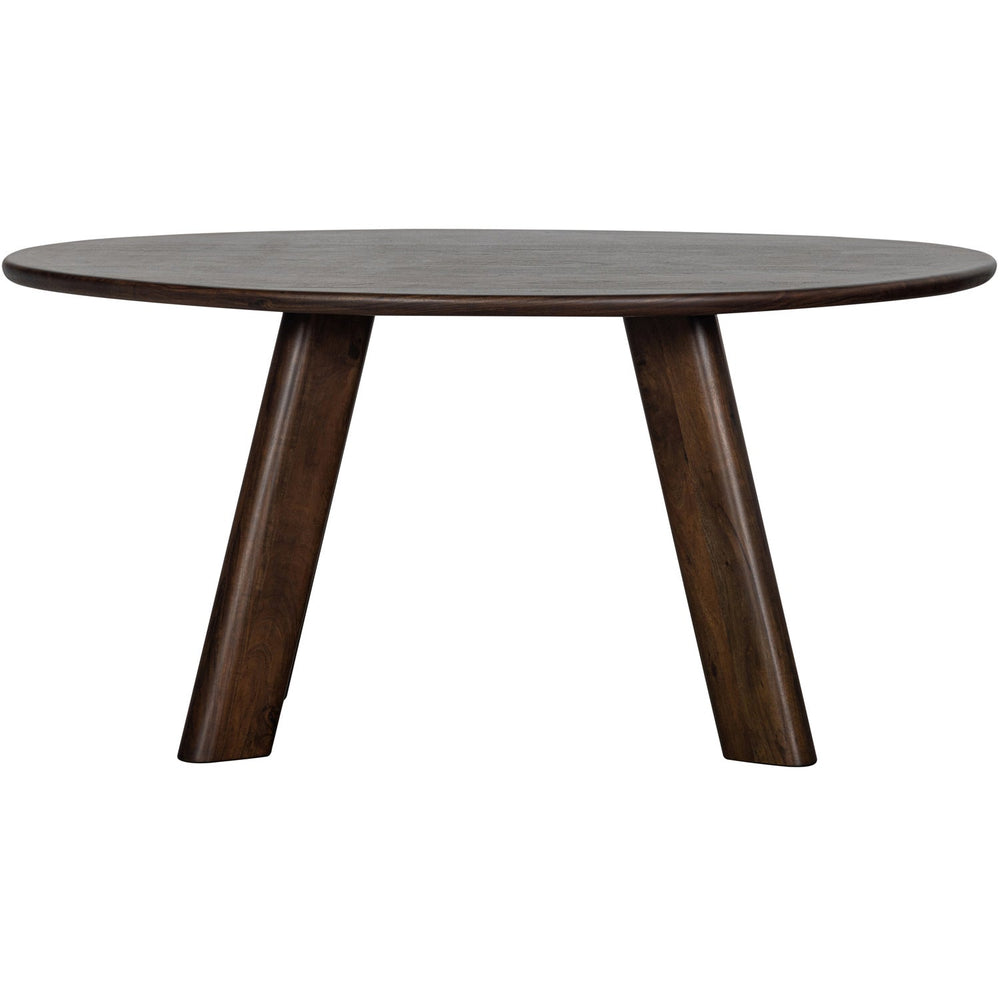 ROUNDLY EETTAFEL/BUREAU 160X110 CM MANGOHOUT DONKERBRUIN