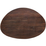 ROUNDLY EETTAFEL/BUREAU 160X110 CM MANGOHOUT DONKERBRUIN