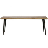 GUILD TAFEL NATUREL MET ZWART ONDERSTEL 220X90 CM
