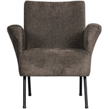MUSE FAUTEUIL GROF GEWEVEN STOF GRIJS/BRUIN