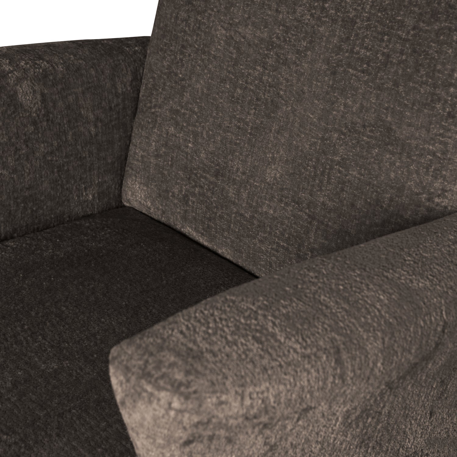 MUSE FAUTEUIL GROF GEWEVEN STOF GRIJS/BRUIN