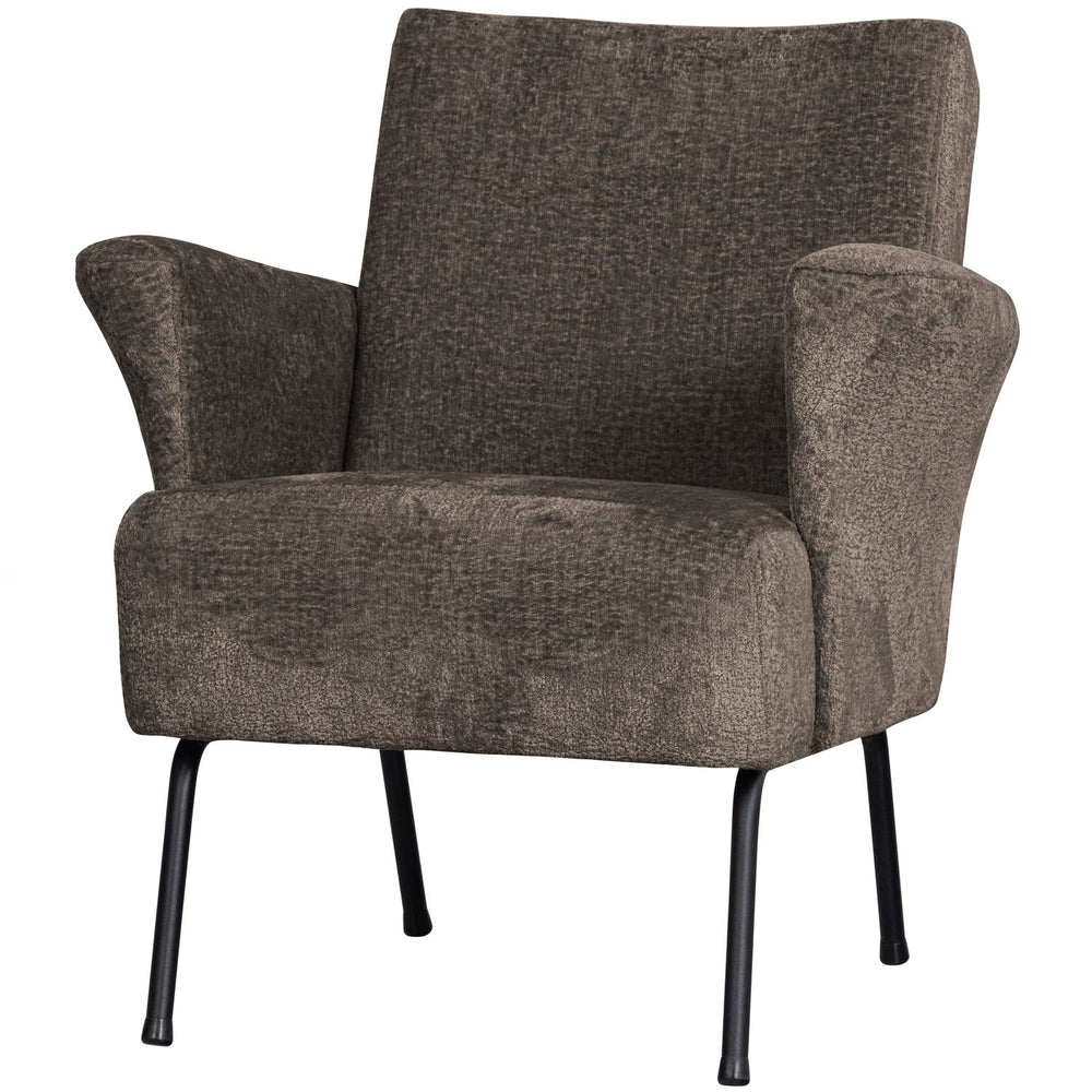 MUSE FAUTEUIL GROF GEWEVEN STOF GRIJS/BRUIN