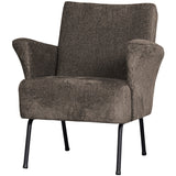 MUSE FAUTEUIL GROF GEWEVEN STOF GRIJS/BRUIN